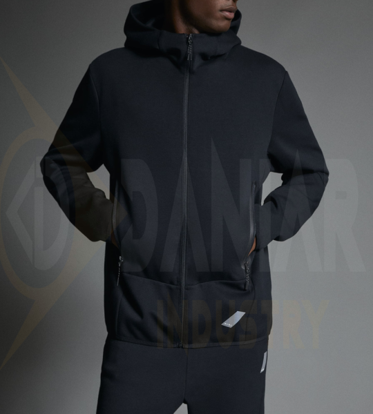 New Black  Zip -up Hoodie